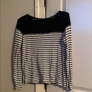 Loft sweater with button detail